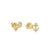 Gold & Diamond Anchor Shell Cluster Stud