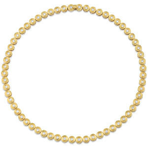 Gold & Diamond Small Fluted Eternity Necklace - Sydney Evan Fine Jewelry