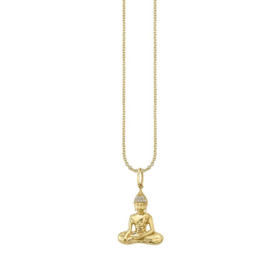 Gold & Diamond Small Sitting Buddha Charm - Sydney Evan Fine Jewelry
