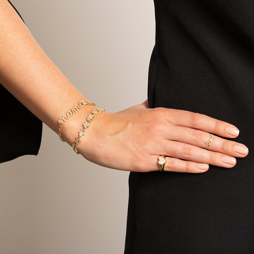 Gold & Diamond Small Multi-Icon Bracelet