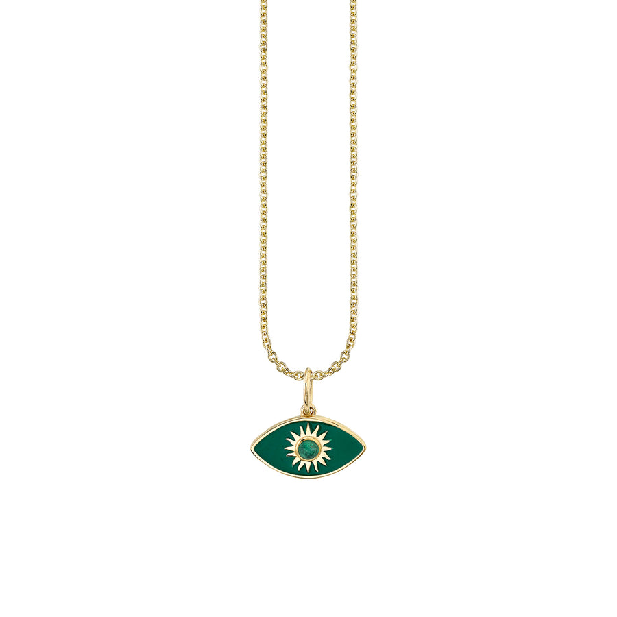 Gold & Enamel Sunburst Eye Charm - Sydney Evan Fine Jewelry
