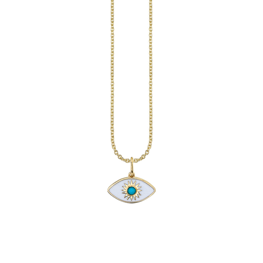 Gold & Enamel Sunburst Eye Charm - Sydney Evan Fine Jewelry