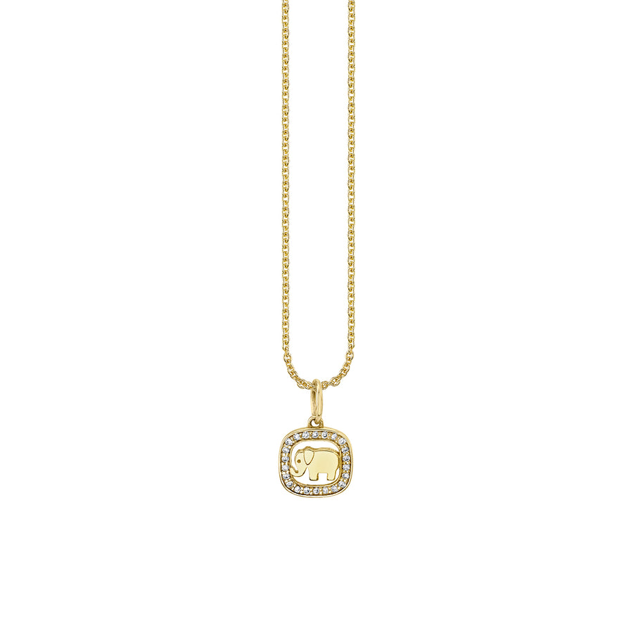 Gold & Diamond Elephant Open Icon Charm - Sydney Evan Fine Jewelry