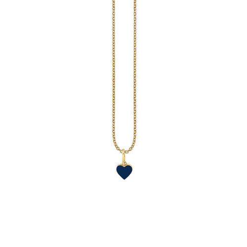 Gold & Enamel Mini Heart Charm