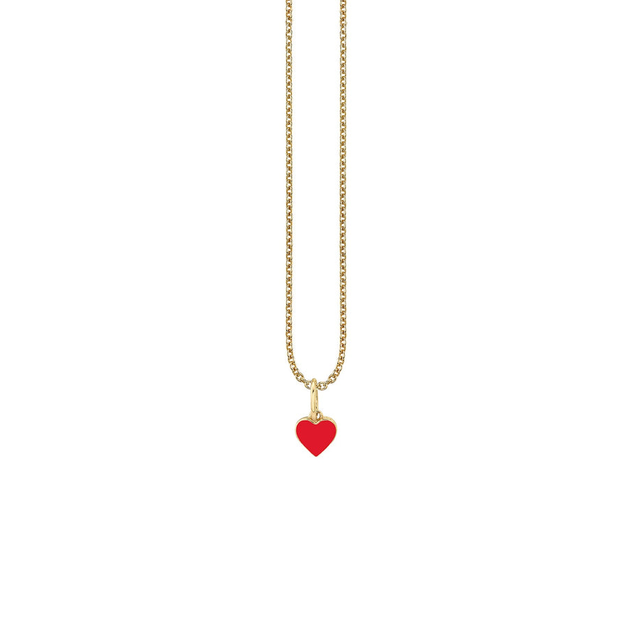 Kids Collection Gold & Enamel Mini Heart Charm Necklace - Sydney Evan Fine Jewelry
