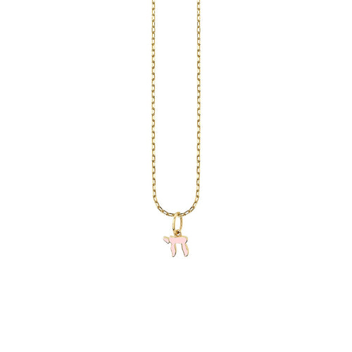 Kids Collection Gold & Enamel Mini Chai Charm Necklace