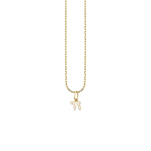 Kids Collection Gold & Enamel Mini Chai Charm Necklace