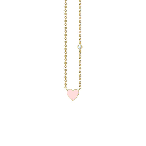 Kids Collection Gold & Enamel Mini Heart Necklace