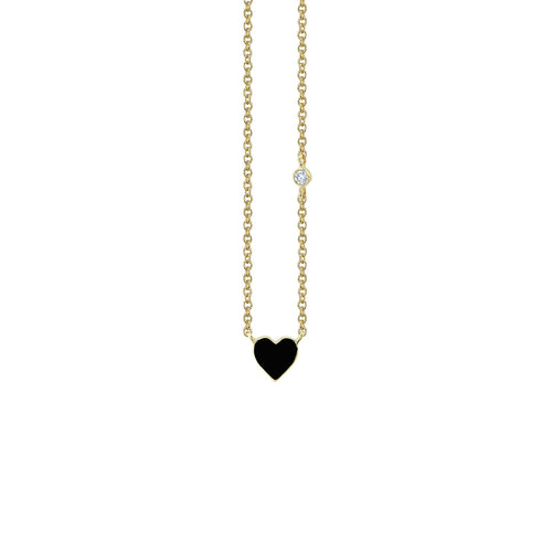 Kids Collection Gold & Enamel Mini Heart Necklace