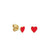 Kids Collection Gold & Enamel Mini Heart Stud