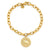 Gold & Diamond Large Zodiac Medallion Bracelet