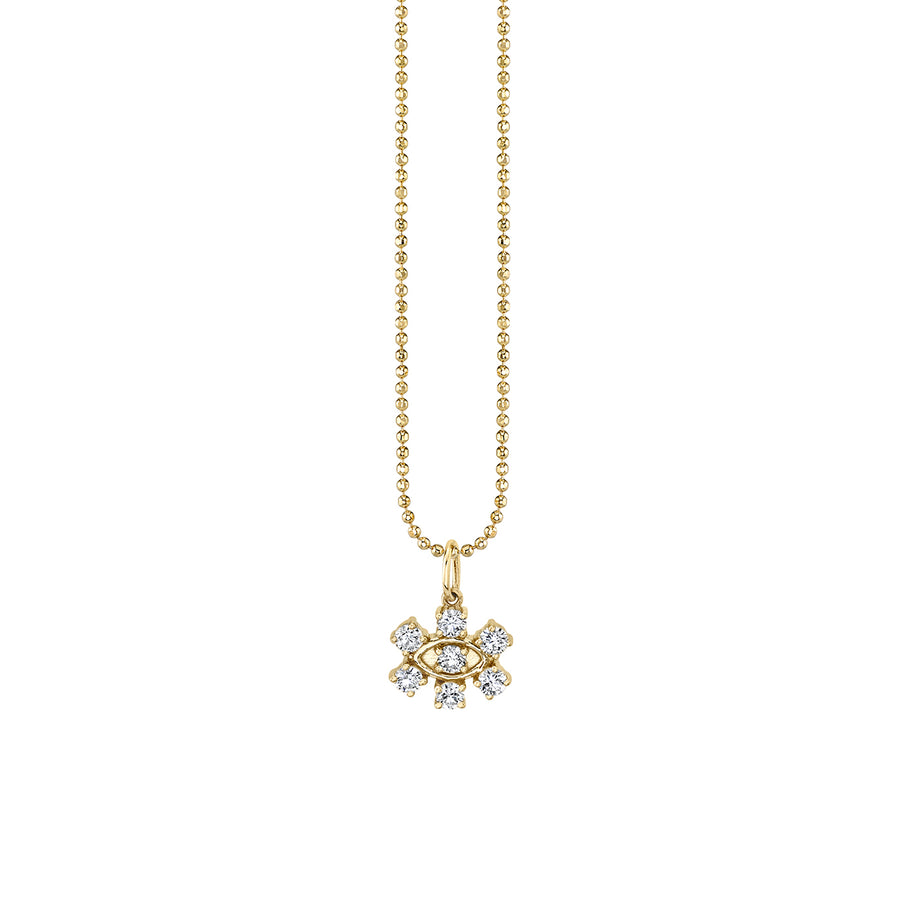 Gold & Diamond Marquise Eye Flower Charm - Sydney Evan Fine Jewelry