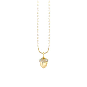 Gold & Diamond Acorn Charm - Sydney Evan Fine Jewelry