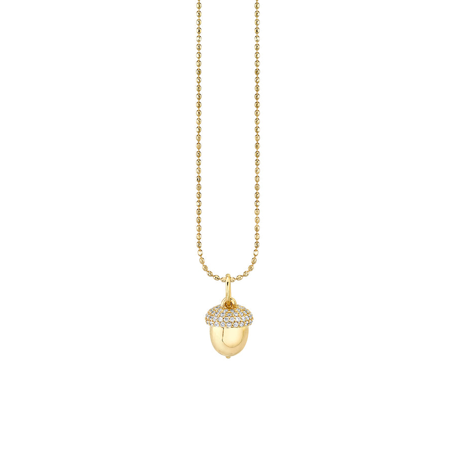 Gold & Diamond Acorn Charm - Sydney Evan Fine Jewelry