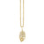 Gold & Diamond Large Peacock Feather Charm