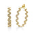 Gold & Diamond Wavy Large Hoops