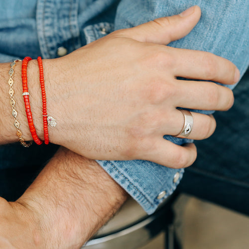 Men's Collection White Gold & Diamond Eye Ring