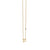 Gold Plated Sterling Silver Initial Necklace with Bezel Set Diamond
