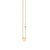 Gold Plated Sterling Silver Initial Necklace with Bezel Set Diamond