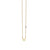 Gold Plated Sterling Silver Initial Necklace with Bezel Set Diamond