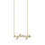 Gold & Diamond Small Custom Script Heart Icon Necklace