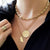 Pure Gold Large Initial Necklace