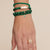 Gold & Diamond Small Evil Eye on Green Onyx