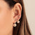 Gold & Diamond Rose Pearl Earrings