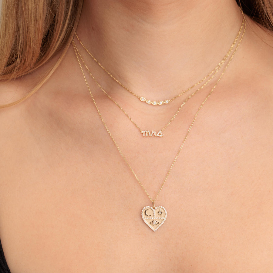 Gold & Diamond Heart Tricon Charm - Sydney Evan Fine Jewelry