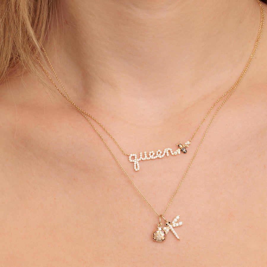 Gold & Diamond Dragonfly Charm - Sydney Evan Fine Jewelry