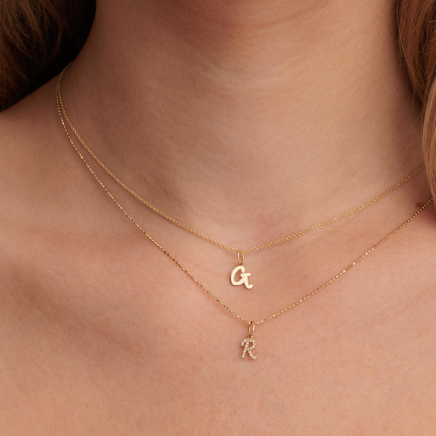 Pure Gold Tiny Initial Charm - Sydney Evan Fine Jewelry