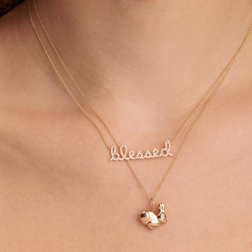 Gold & Diamond Small Blessed Necklace