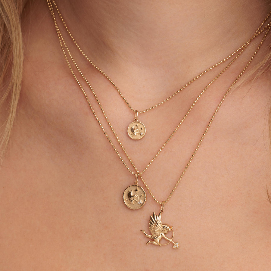 Gold & Diamond Cupid Charm - Sydney Evan Fine Jewelry