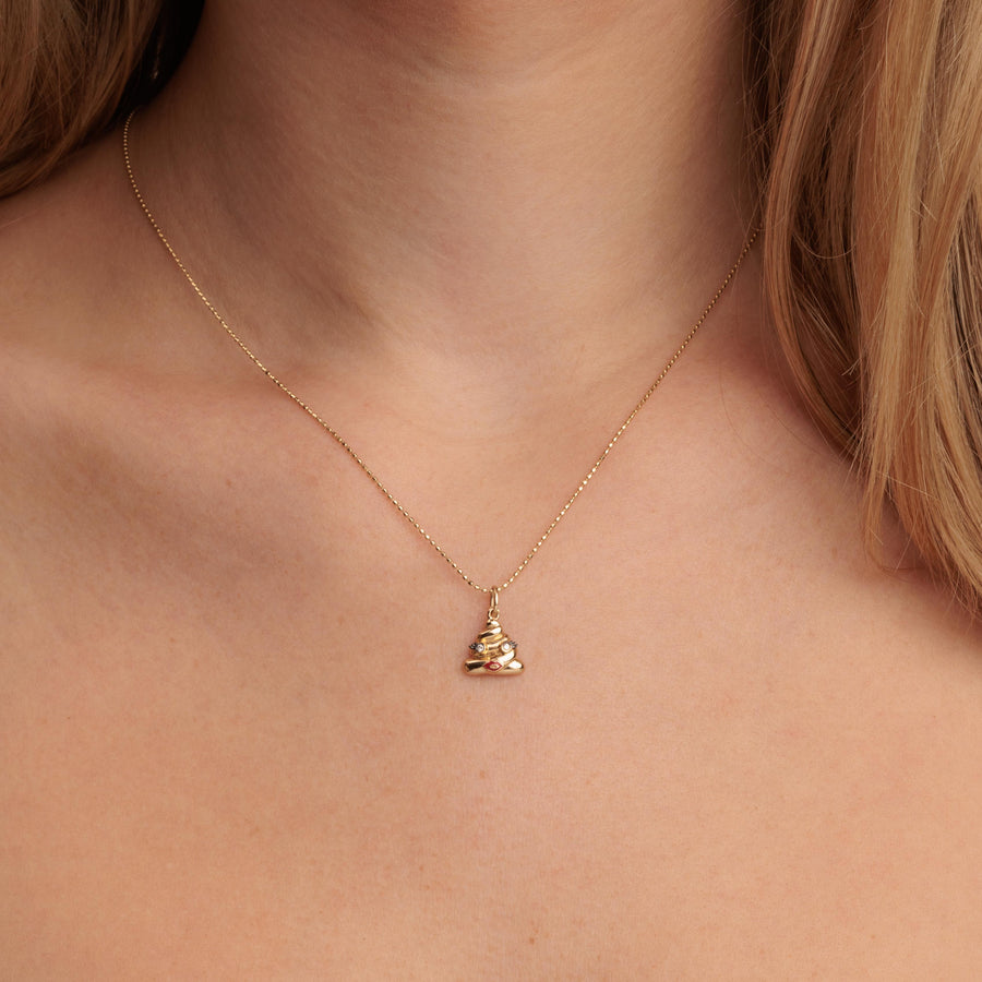 Gold & Diamond Poop Charm - Sydney Evan Fine Jewelry