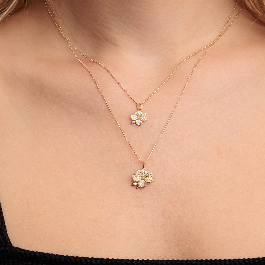 Gold & Diamond Magnolia Charm - Sydney Evan Fine Jewelry