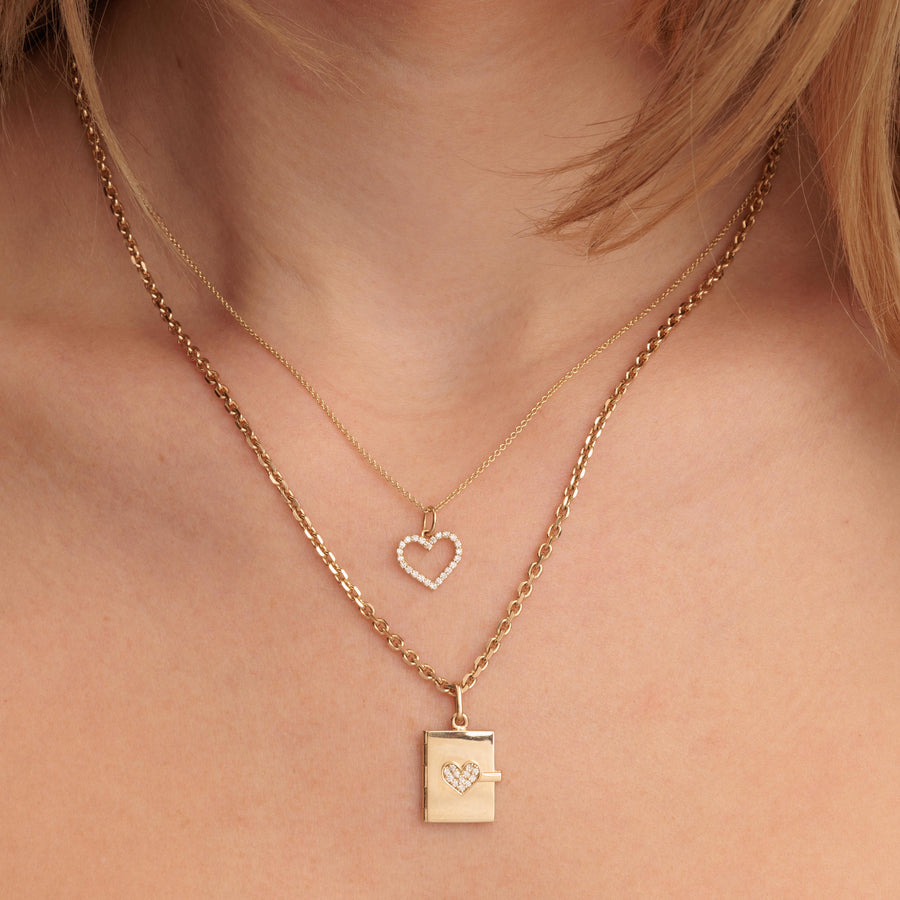 Gold & Diamond Heart Locket Charm - Sydney Evan Fine Jewelry