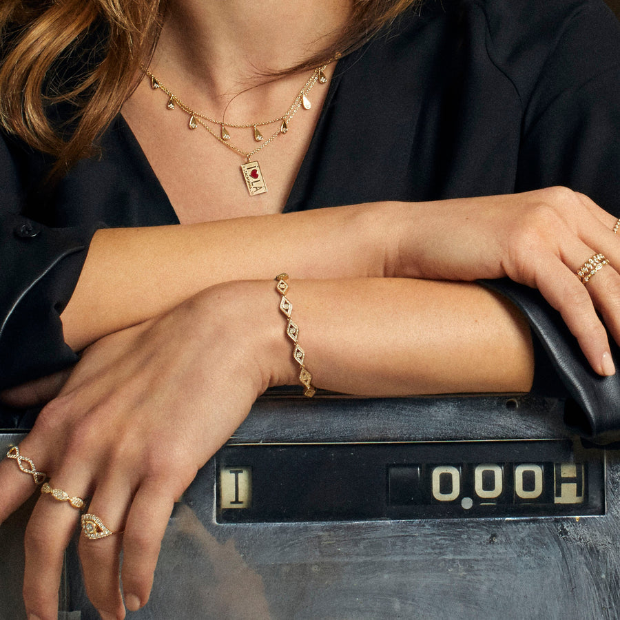 Gold & Diamond Eye Bracelet - Sydney Evan Fine Jewelry