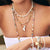 Gold & Diamond Small Clam Shell Charm Morganite Necklace