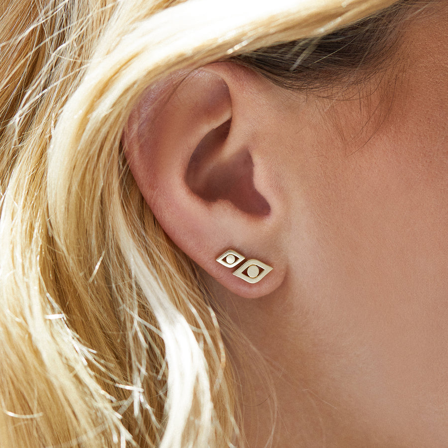 Gold Pure Eye Stud - Sydney Evan Fine Jewelry