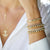 Gold & Diamond Small Rectangle Link Bracelet