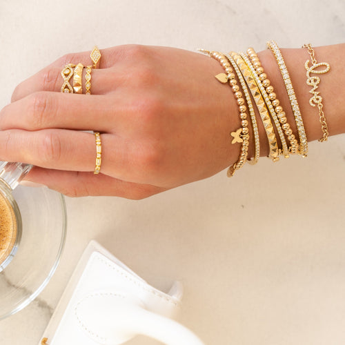 Gold & Diamond Medium Love Bracelet