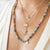 Pure Gold Evil Eye on Rainbow Heishi Necklace