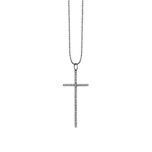 Gold & Diamond Large Cross Charm