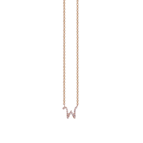 Gold & Diamond Small Initial Necklace