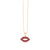 Gold Small Lips Charm