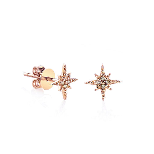 Kids Collection Gold & Diamond Mini Starburst Stud