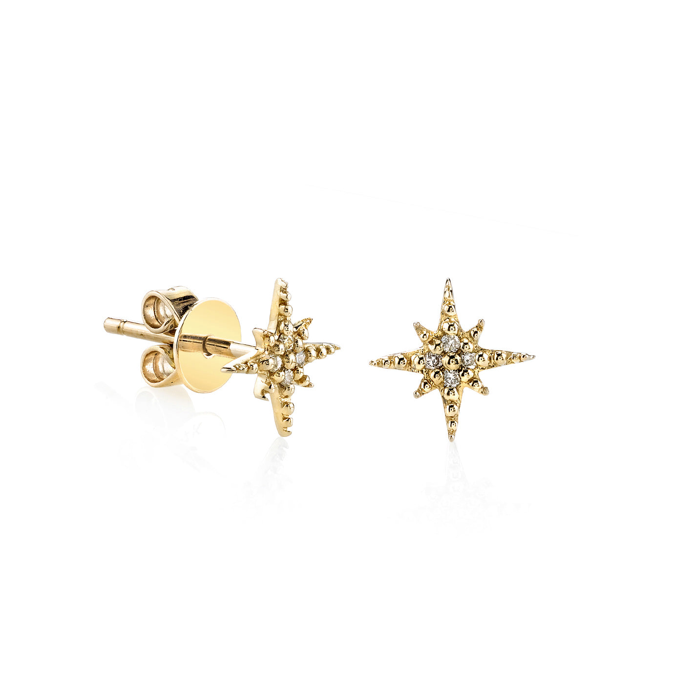 & Diamond Mini Starburst Stud