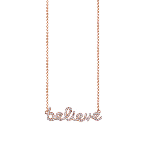 Gold & Diamond Believe Necklace