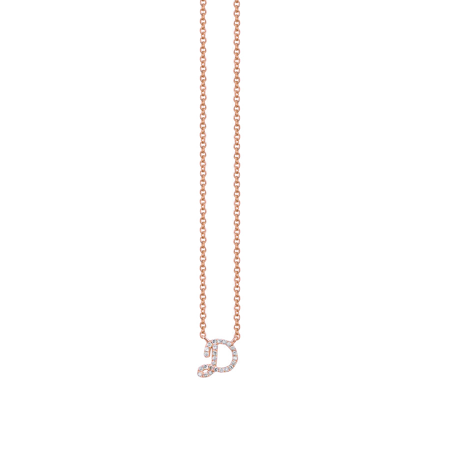 Gold & Diamond Small Initial Necklace - Sydney Evan Fine Jewelry