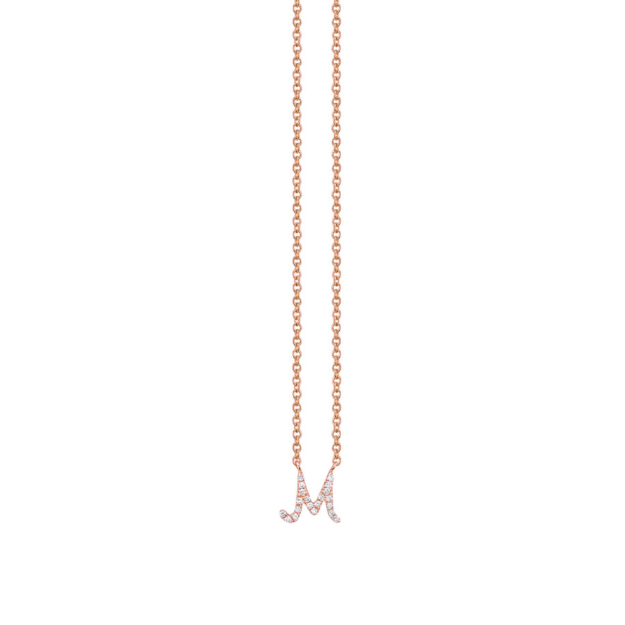 Gold & Diamond Small Initial Necklace - Sydney Evan Fine Jewelry